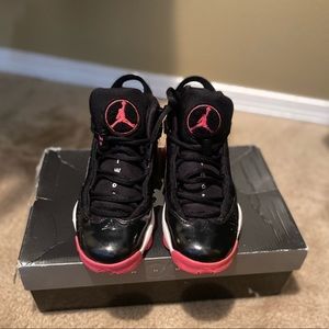 Pink & black Jordan 6 rings